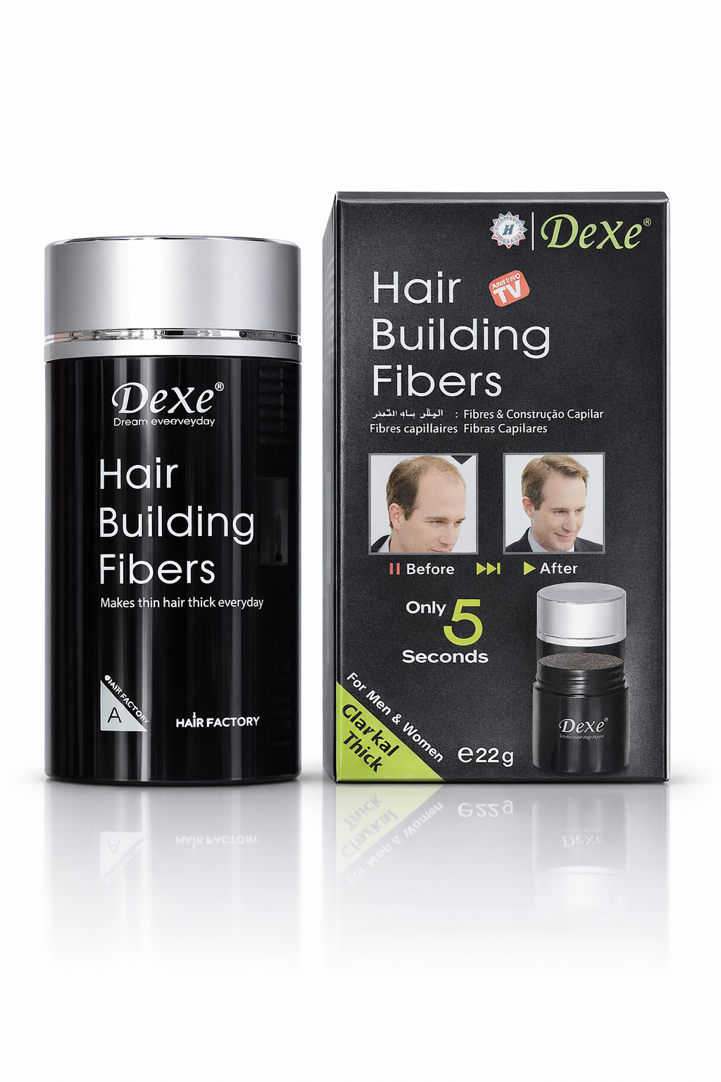 Dexe Hair Building Fibers 22g – Original & Imported | For Men & Women