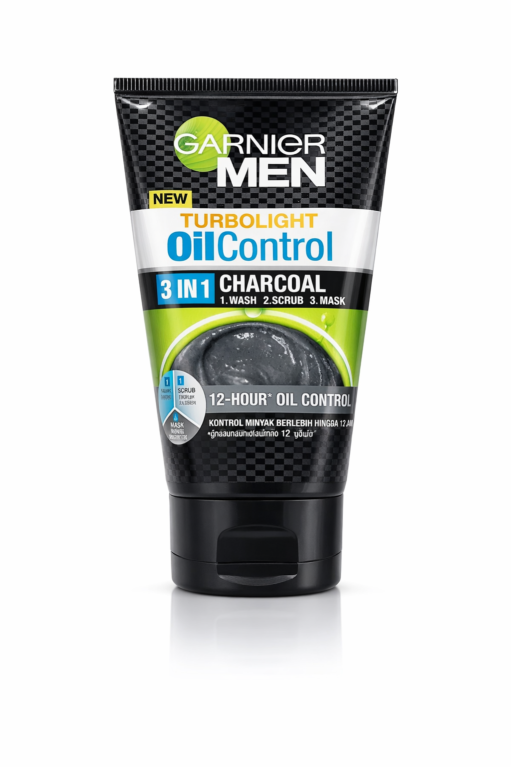 Garnier Men Charcoal Oil Control 3-in-1 Face Wash | Original & Imported | 100ml