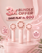 3x Bundle YK-02 Mini Pocket Fan (Imported) – Save Flat Rs. 600