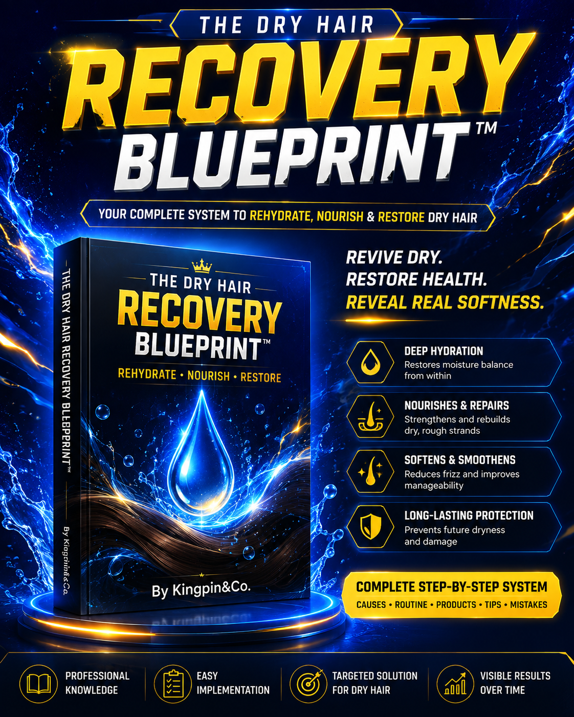 The Dry Hair Recovery Blueprint™ — Your Complete Guide to Softer, Healthier & Hydrated Hair