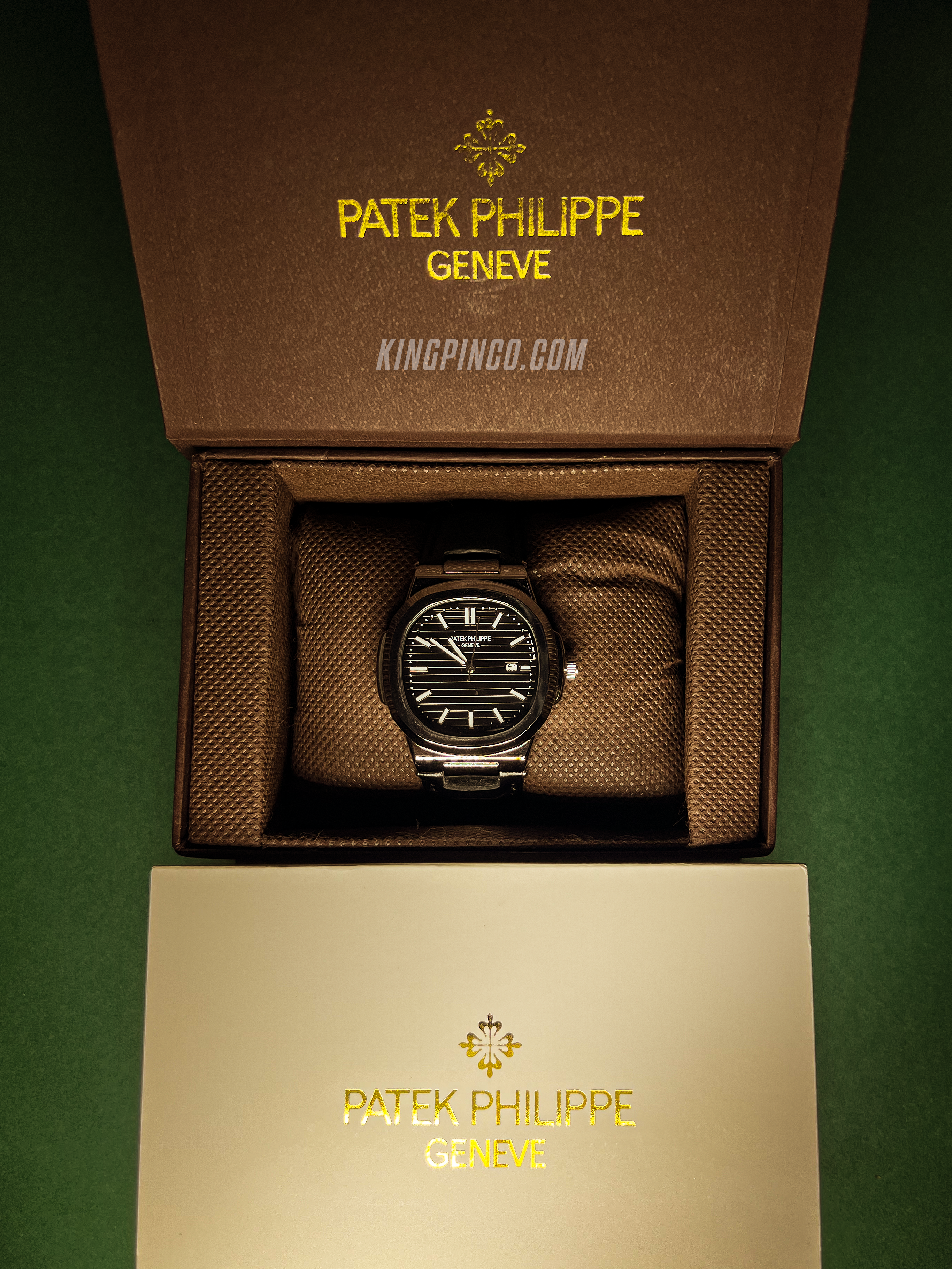 Patek Philippe Genève Black Leather Date Adjustable (With Premium Box)