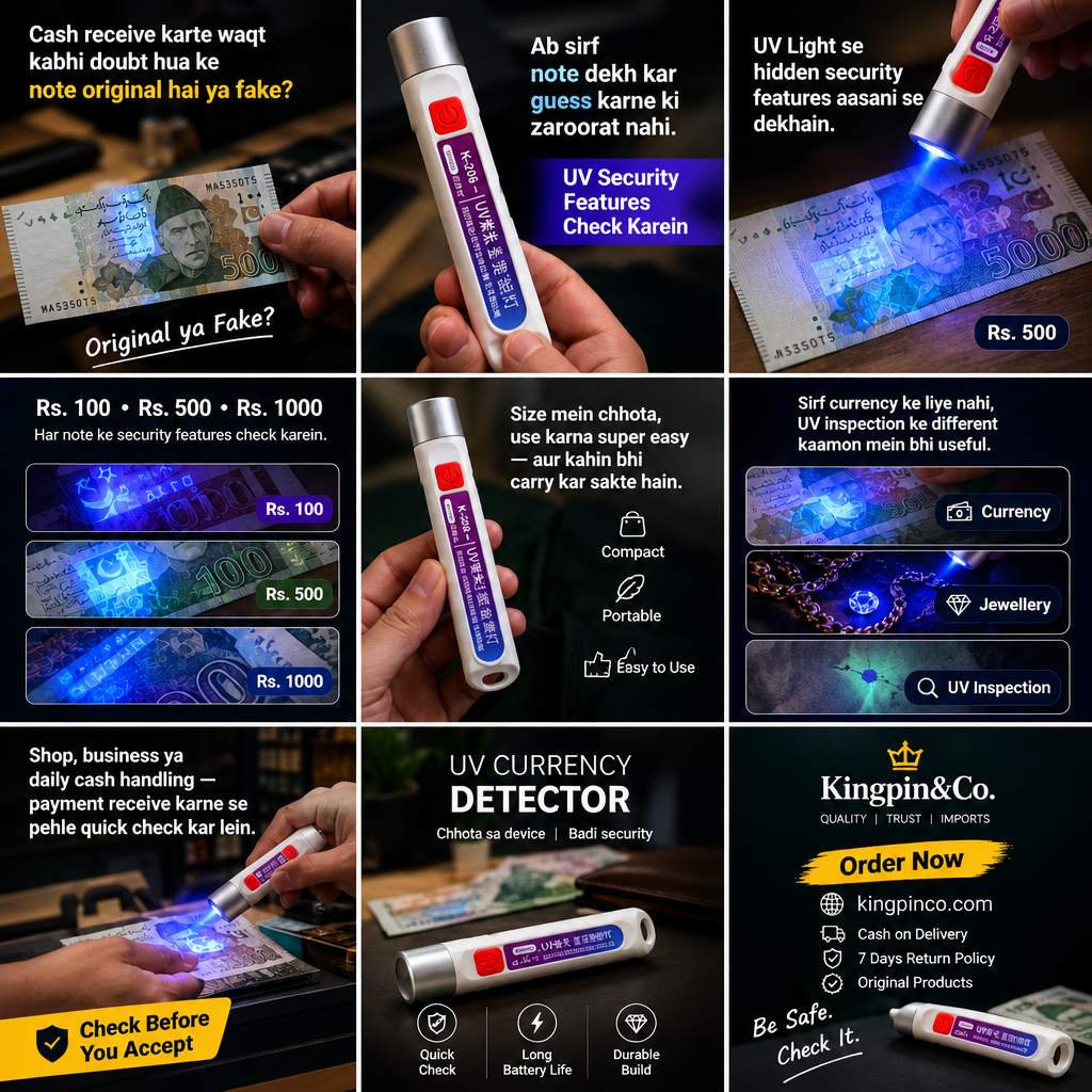K-206 | NoteGuard™ | Advanced 365nm UV Currency Detection Device