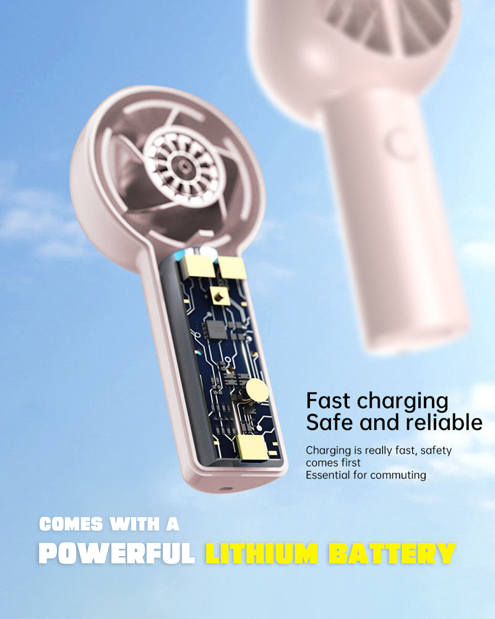 Imported Mini Turbo Pocket Fan YK-02 – Rechargeable (CE, ROHS & FCC Certified)