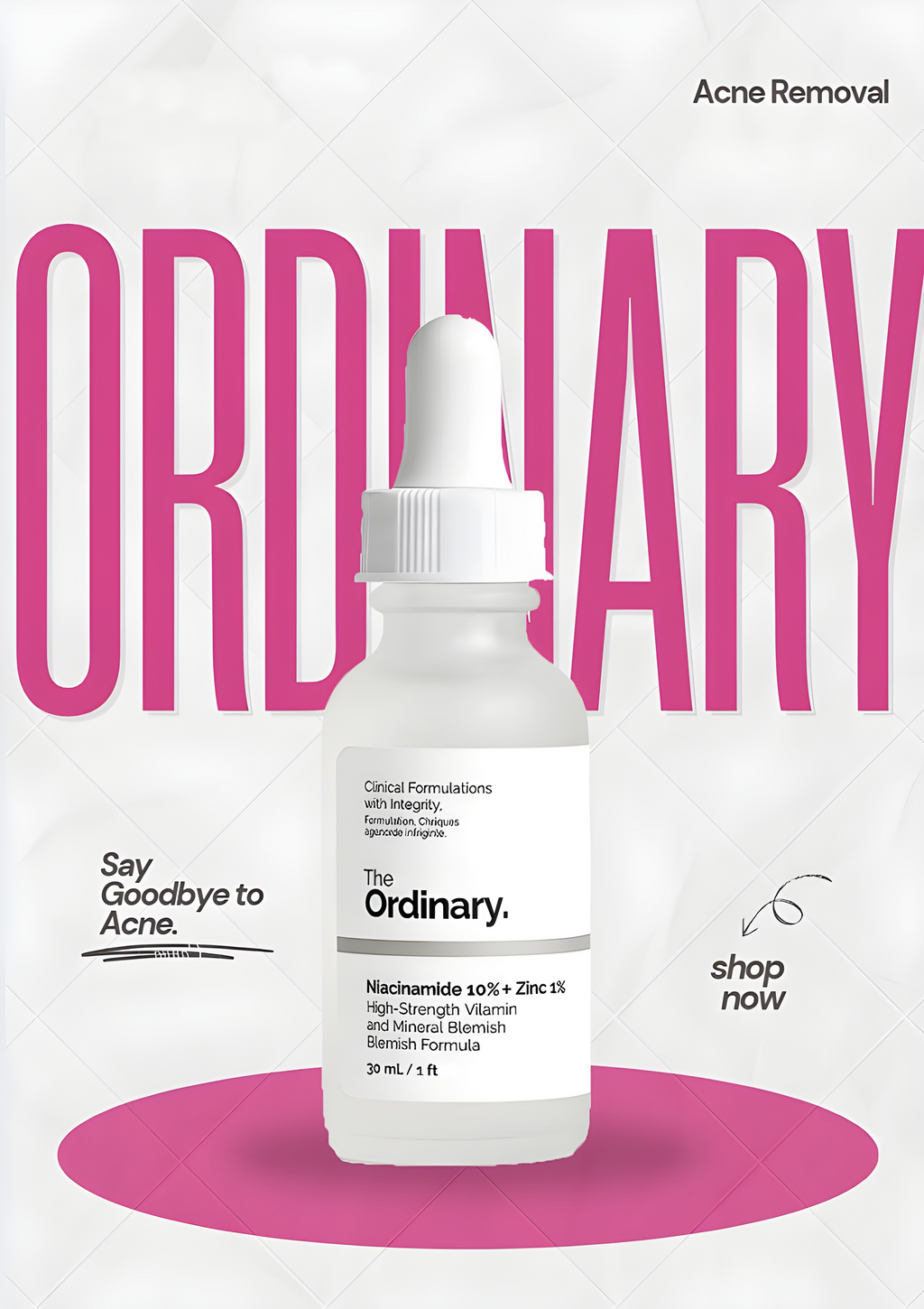 The Ordinary Niacinamide 10% + Zinc 1% Serum – Master Copy | 30ml
