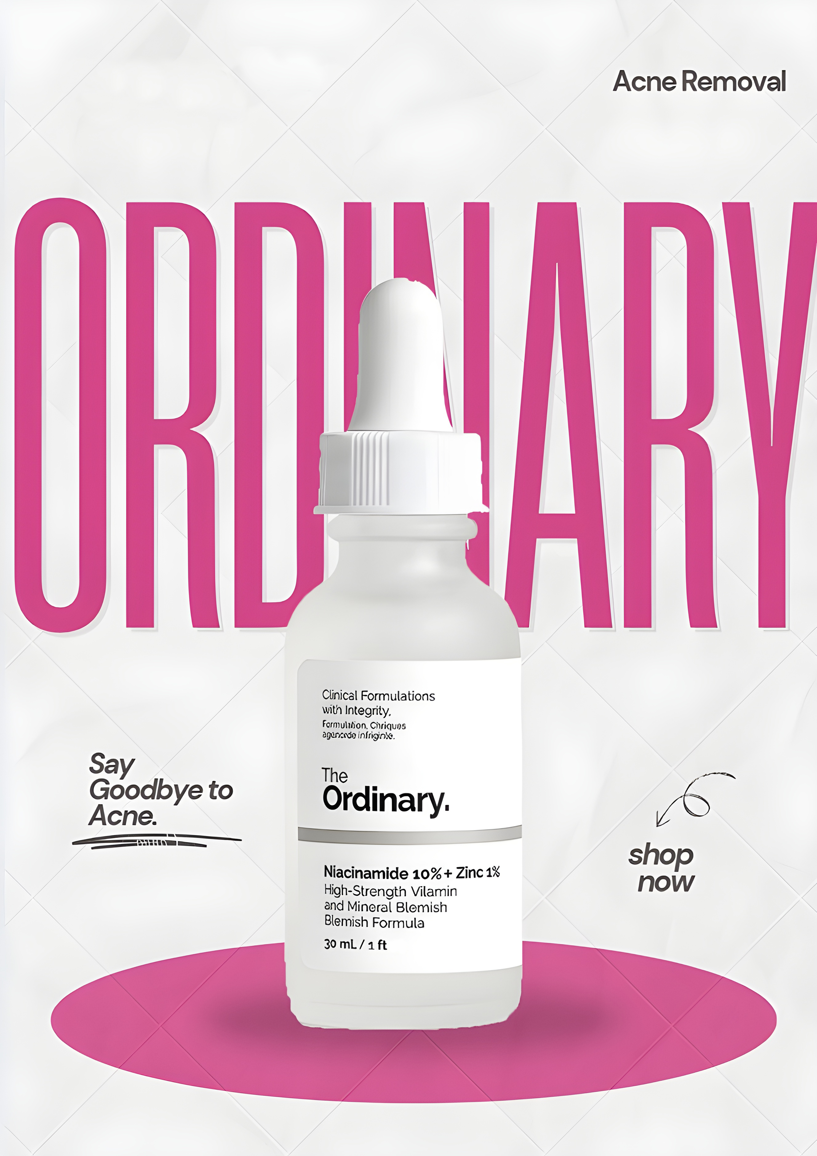 The Ordinary Niacinamide 10% + Zinc 1% Serum – Master Copy | 30ml