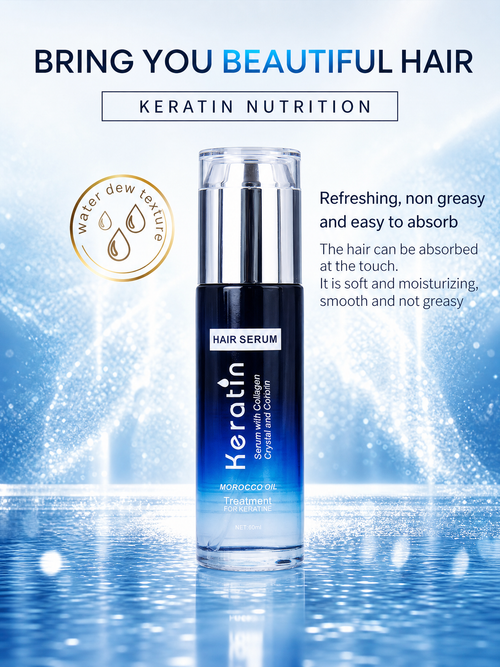 100% Original Keratin Nutrition Hair Serum – Made In P.R.C | Anti-Frizz & Smoothing | 80ml